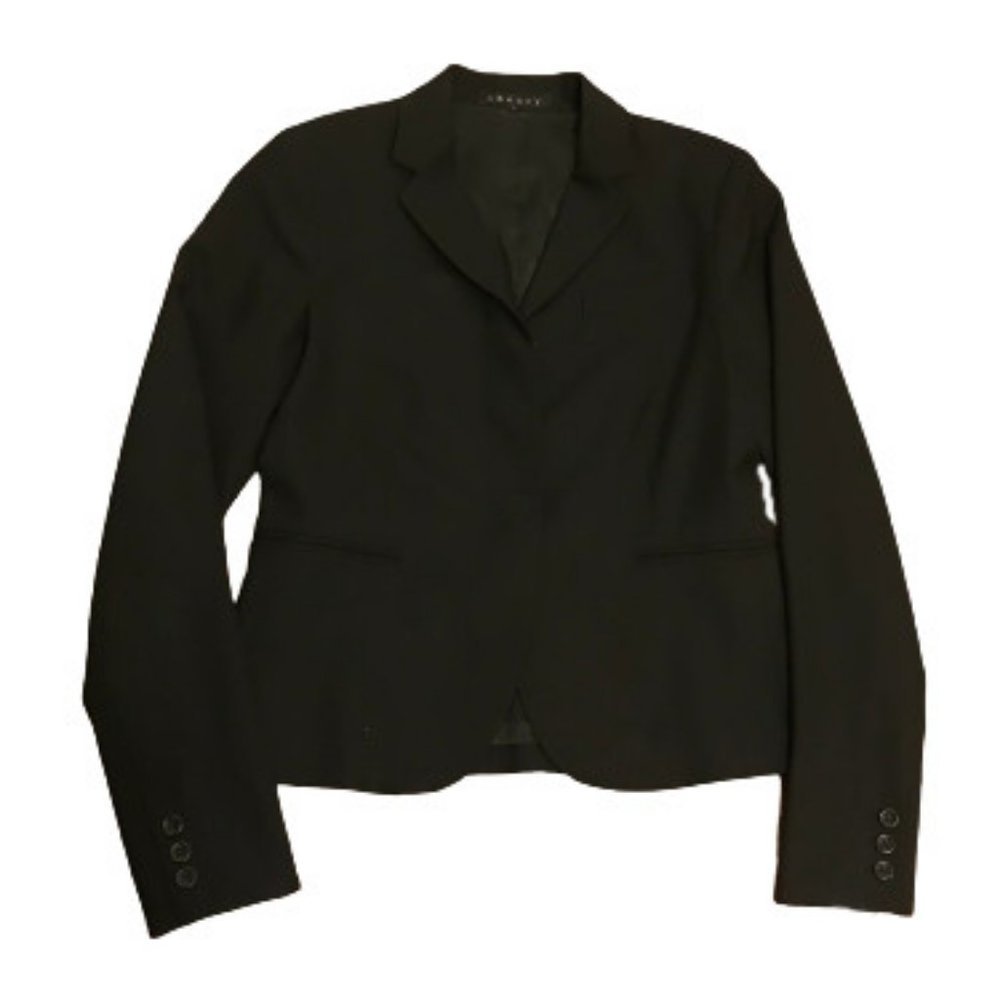 Theory Wool Blend Button Up Blazer Jacket